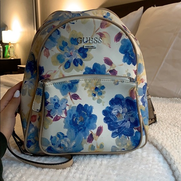 guess floral mini backpack